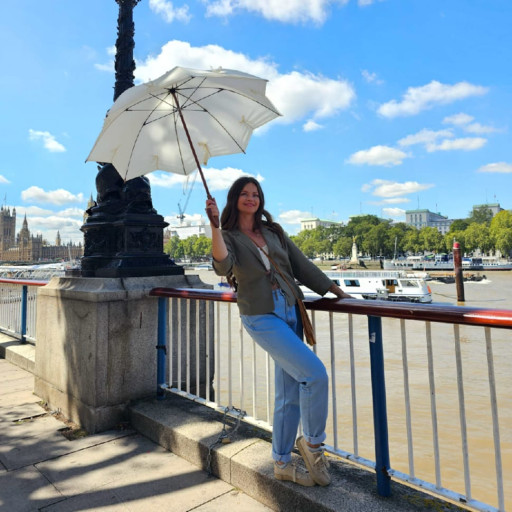 Парасолька жіноча Fulton L908-039595 Kensington UV Star Cream