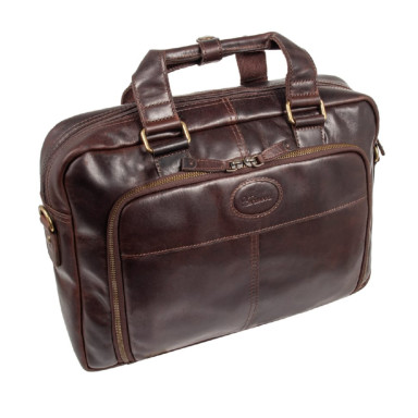 Сумка чоловіча для ноутбука 13 Ashwood 8143 Brown (Коричневий)