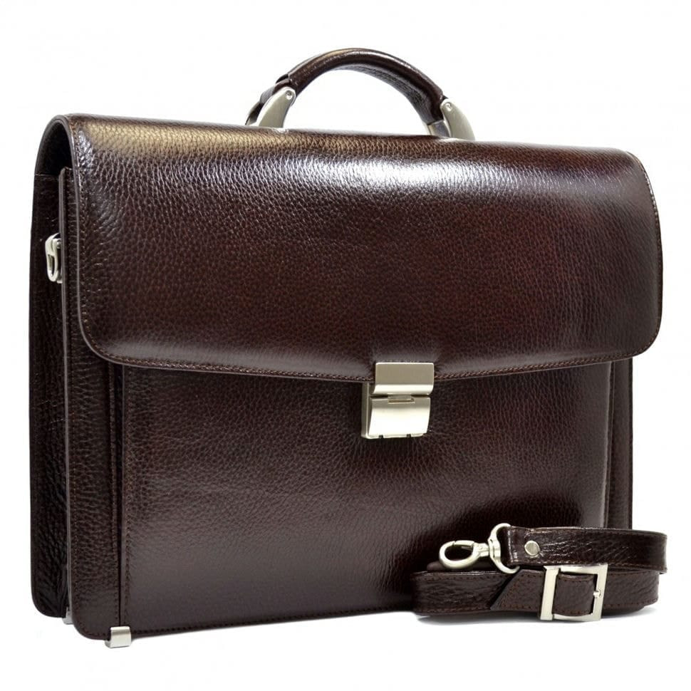 Портфель шкіряний Desisan 206-019 коричневий флотар