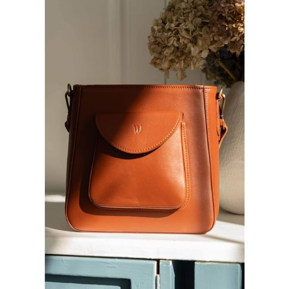 Жіноча шкіряна сумка Stella світло-коричнева