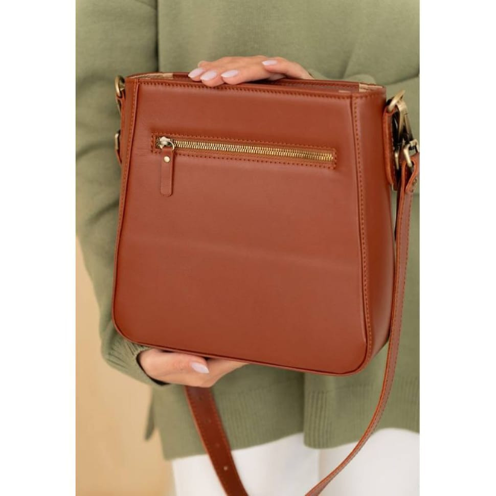 Жіноча шкіряна сумка Stella світло-коричнева