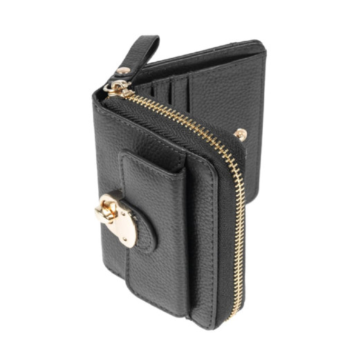 Жіночий шкіряний гаманець Ashwood Y50 Black (Чорний)