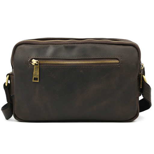 Сумка через плече шкіряна на два відділення RC-0745-3md TARWA коричнева