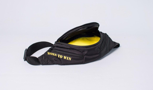 Поясна сумка Shark чорно-жовта від MAD born to win