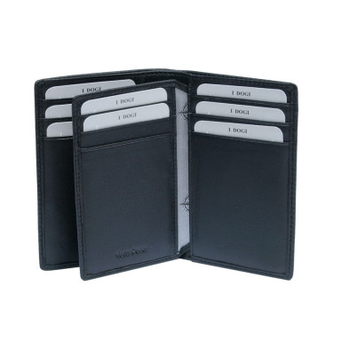 Leather wallet Cortina 5065 nero black
