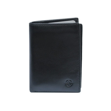 Leather wallet Cortina 5065 nero black
