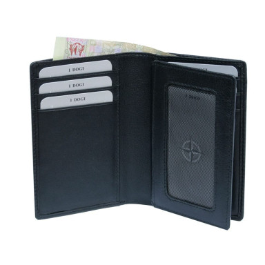 Leather wallet Cortina 5065 nero black