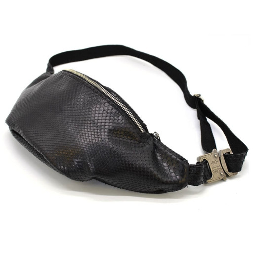 Сумка напоясна зі 100% шкіри чорного пітона REP2-3036-4lx TARWA
