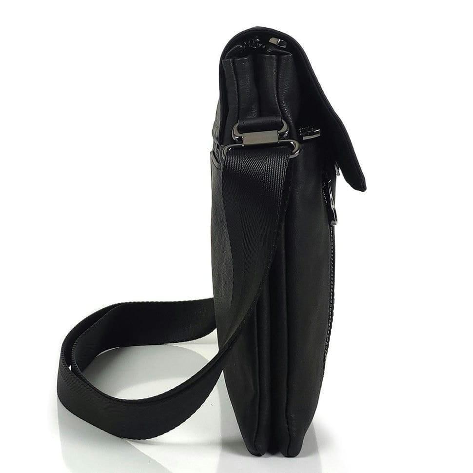 Чоловічий чорний месенджер із клапаном на застібці Tiding Bag S-JMD10-6038A