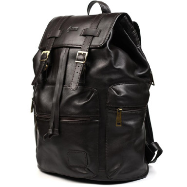 Leather city laptop backpack TARWA GC-0010-4lx brown