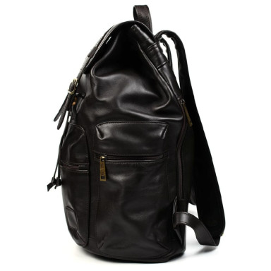 Leather city laptop backpack TARWA GC-0010-4lx brown