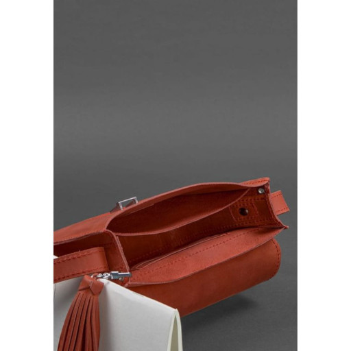 Шкіряна жіноча бохо-сумка Лілу Коралова