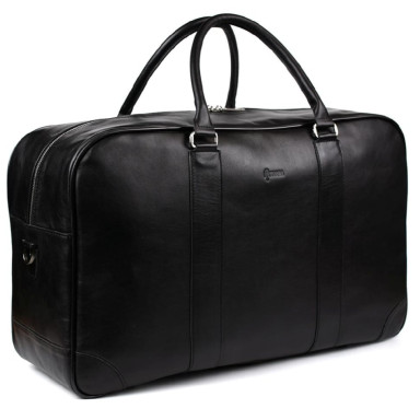 Leather travel bag GA-6827-4lx TARWA black Nappa
