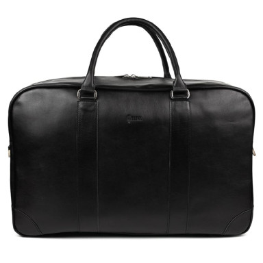 Leather travel bag GA-6827-4lx TARWA black Nappa