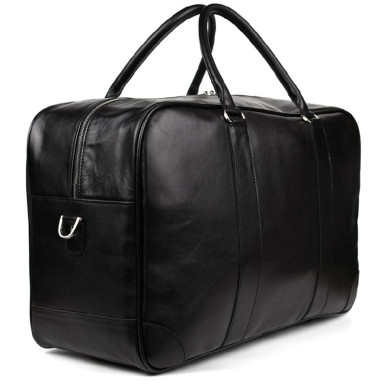 Leather travel bag GA-6827-4lx TARWA black Nappa
