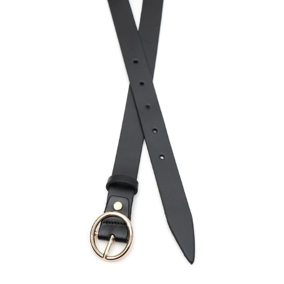 Жіночий ремінь шкіряний V1DW02-black