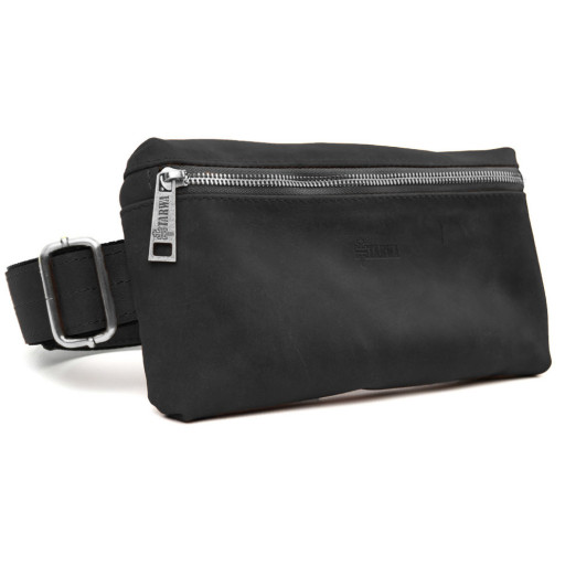 Сумка чоловіча напоясна (через плече) невелика TARWA Чорна (RА-1818-3md)