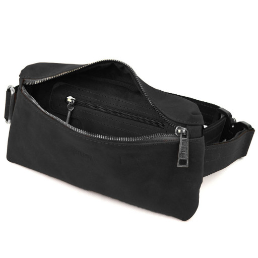 Сумка чоловіча напоясна (через плече) невелика TARWA Чорна (RА-1818-3md)