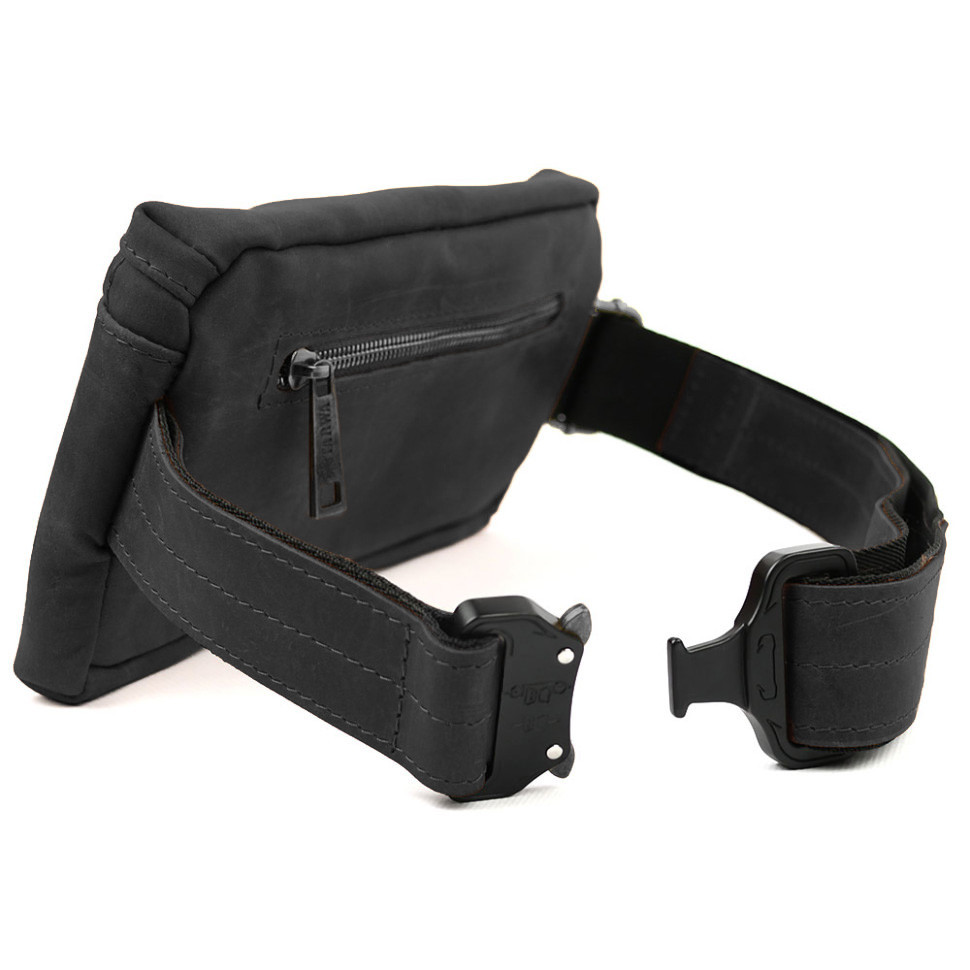 Сумка чоловіча напоясна (через плече) невелика TARWA Чорна (RА-1818-3md)