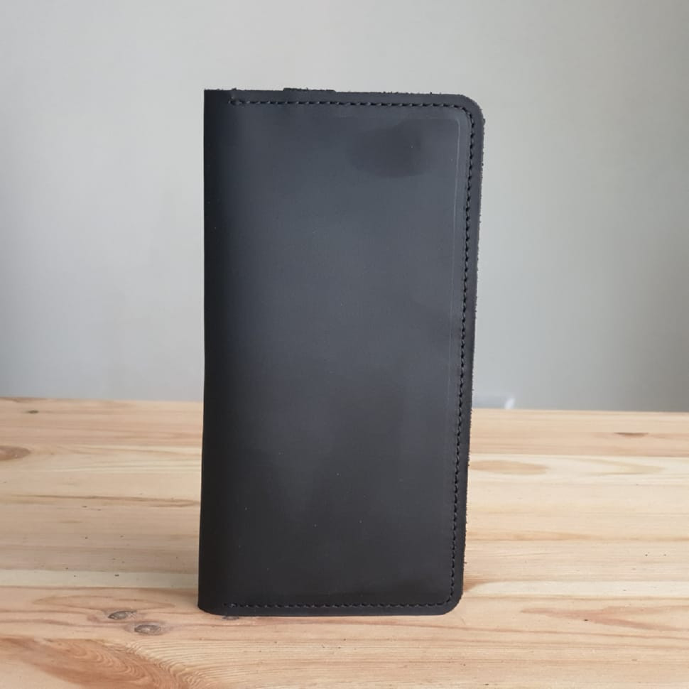 Тонкий чоловічий купюрник гаманець BGS шкіряний чорний BGS3205