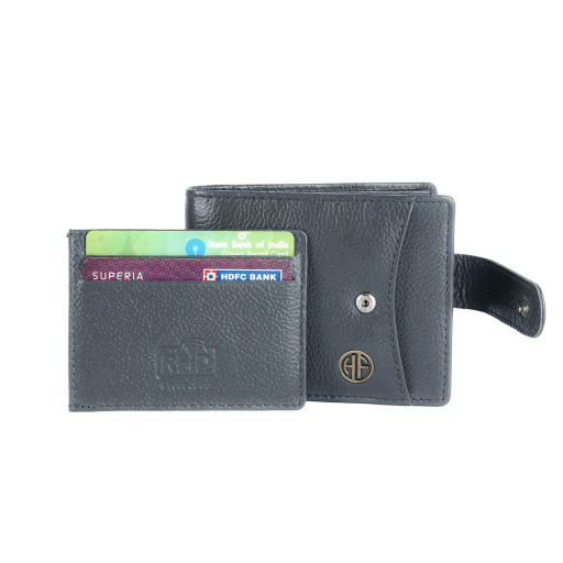 Чоловічий шкіряний гаманець Hammonds Flycatcher HF502 Grey (Сірий)