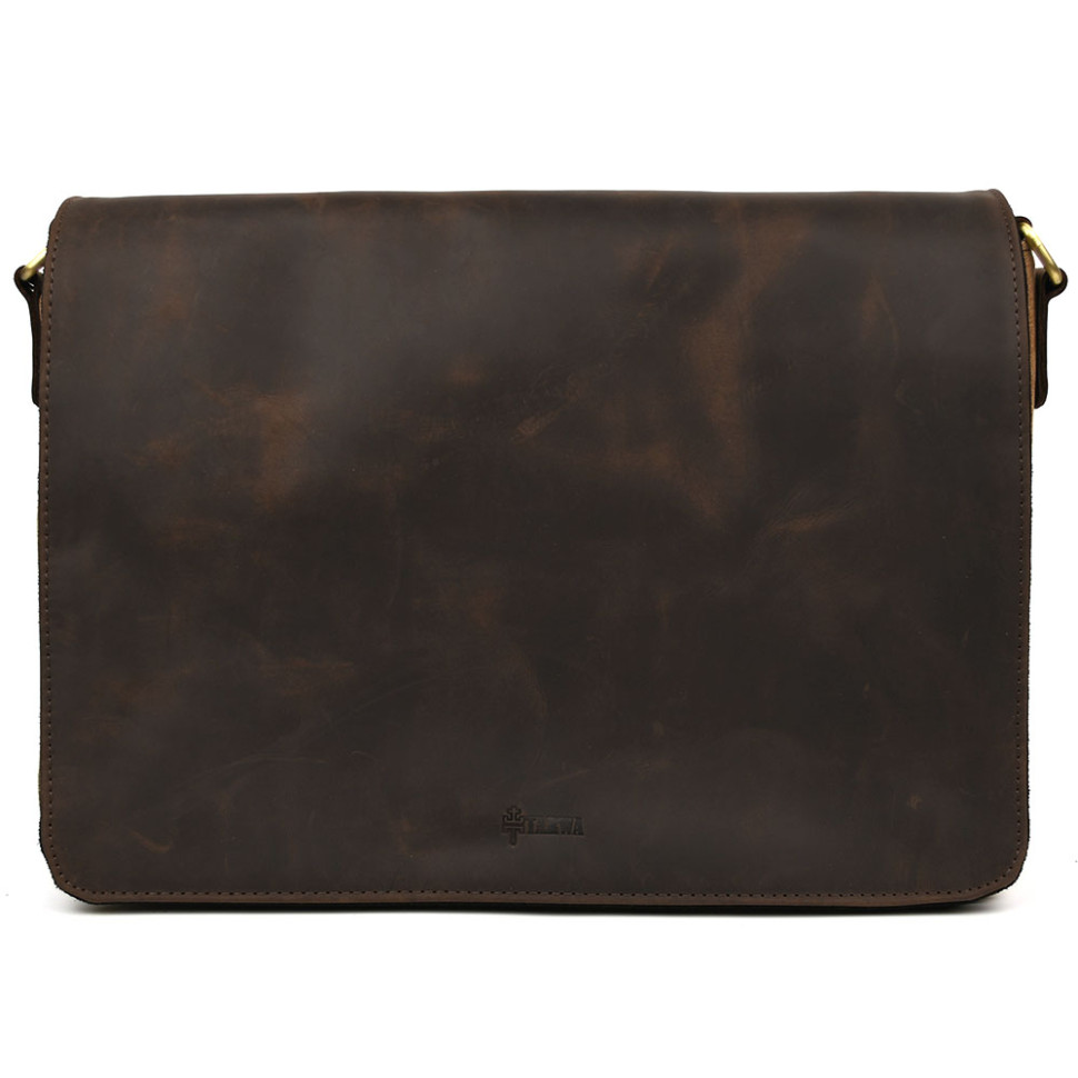 Сумка чоловіча через плече зі шкіри та канвасу TARWA RCC-1047-3md