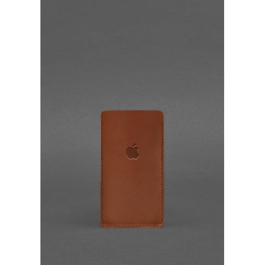 Кожаный чехол для iPhone 13 Светло-коричневый Crazy Horse