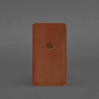 Кожаный чехол для iPhone 13 Светло-коричневый Crazy Horse