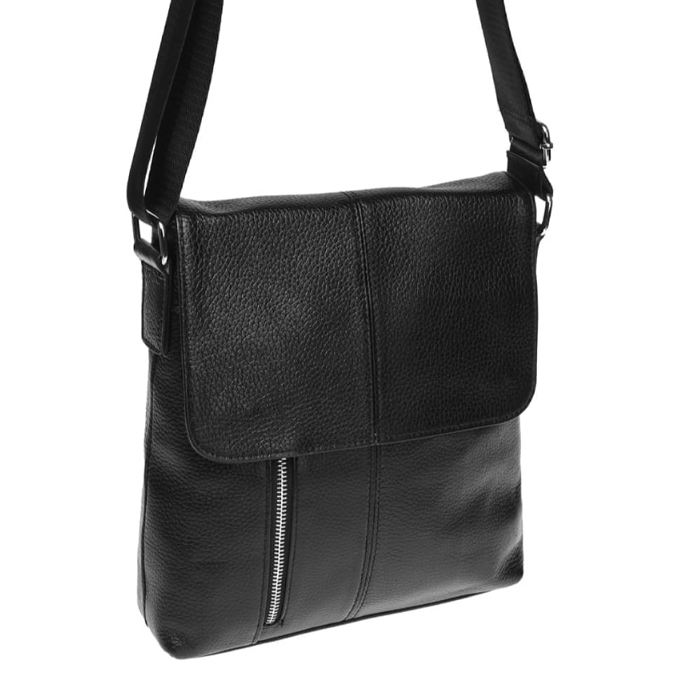 Чоловіча шкіряна сумка Borsa Leather K15103-black