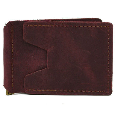 Handmade leather money clip Marsala RW-hold-001 TARWA 