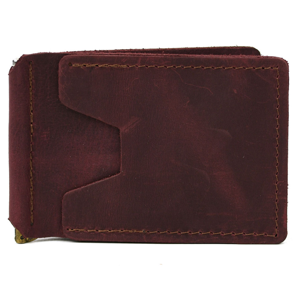 Handmade leather money clip Marsala RW-hold-001 TARWA 