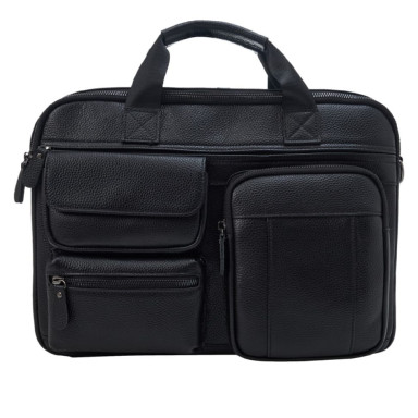 Портфель мягкий кожаный BUFFALO BAGS M5029A черный