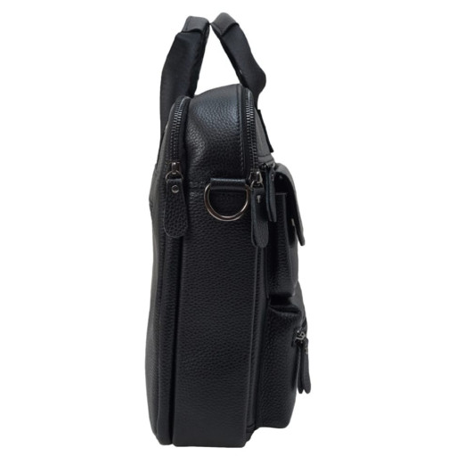 Портфель мягкий кожаный BUFFALO BAGS M5029A черный