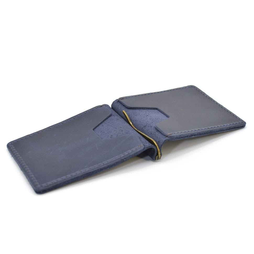 Handmade leather money clip blue RK-hold-001 TARWA