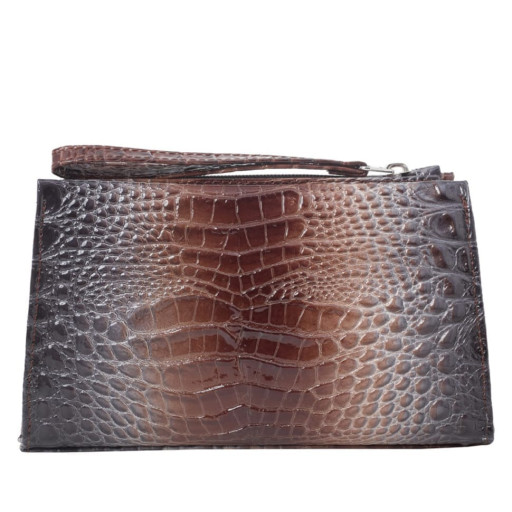 Косметичка шкіряна Desisan 2-757 сірий пітон