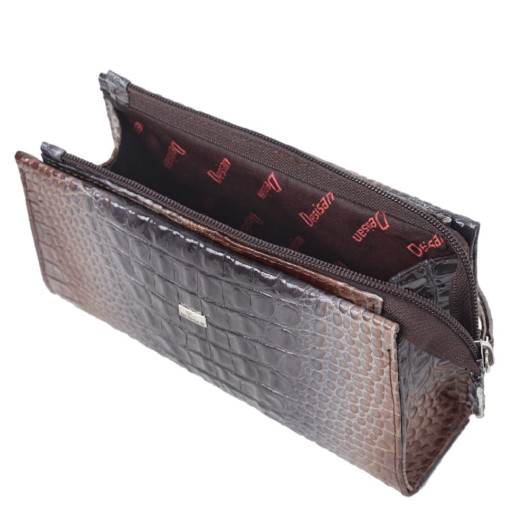 Косметичка шкіряна Desisan 2-757 сірий пітон