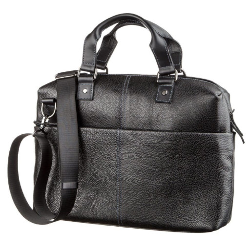Сумка для ноутбука зі шкіри флотар SHVIGEL 11243 Чорна