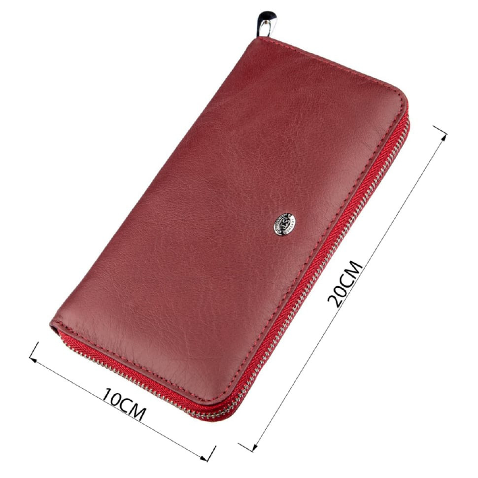 Универсальный женский клатч на молнии ST Leather 18865 Красный