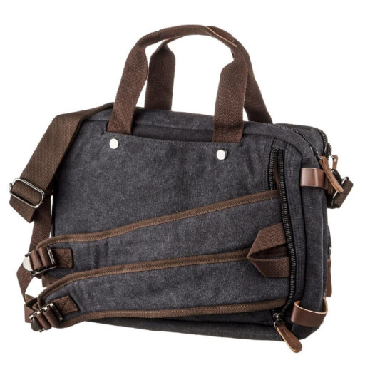 Сумка-трансофрмер текстильна Vintage 20144 Чорна