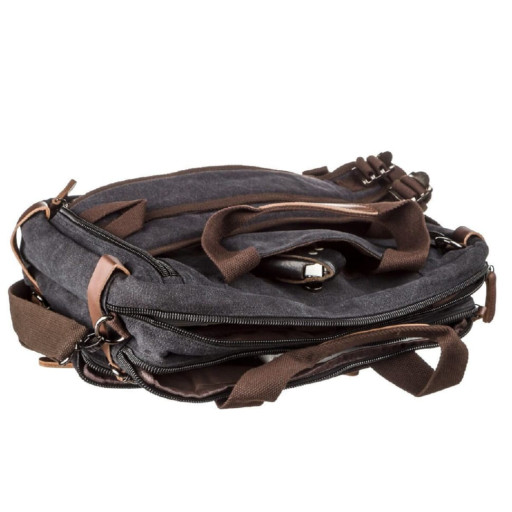 Сумка-трансофрмер текстильна Vintage 20144 Чорна