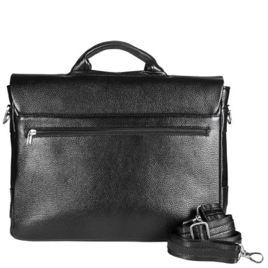 Портфель кожаный Desisan 1315-01 черный гладкий