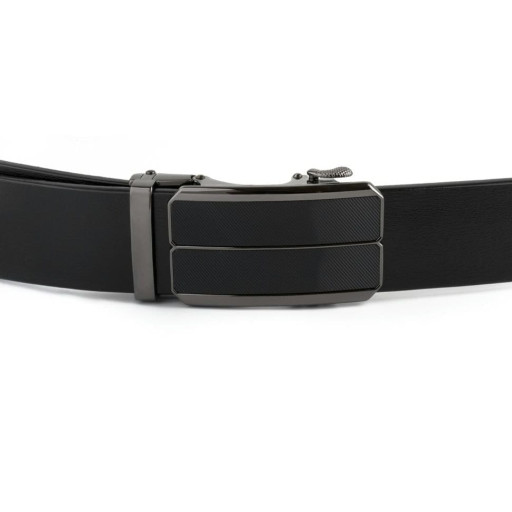 Чоловічий ремень з затемненою чорною матовою пряжкою Vintage 20279 Чорний