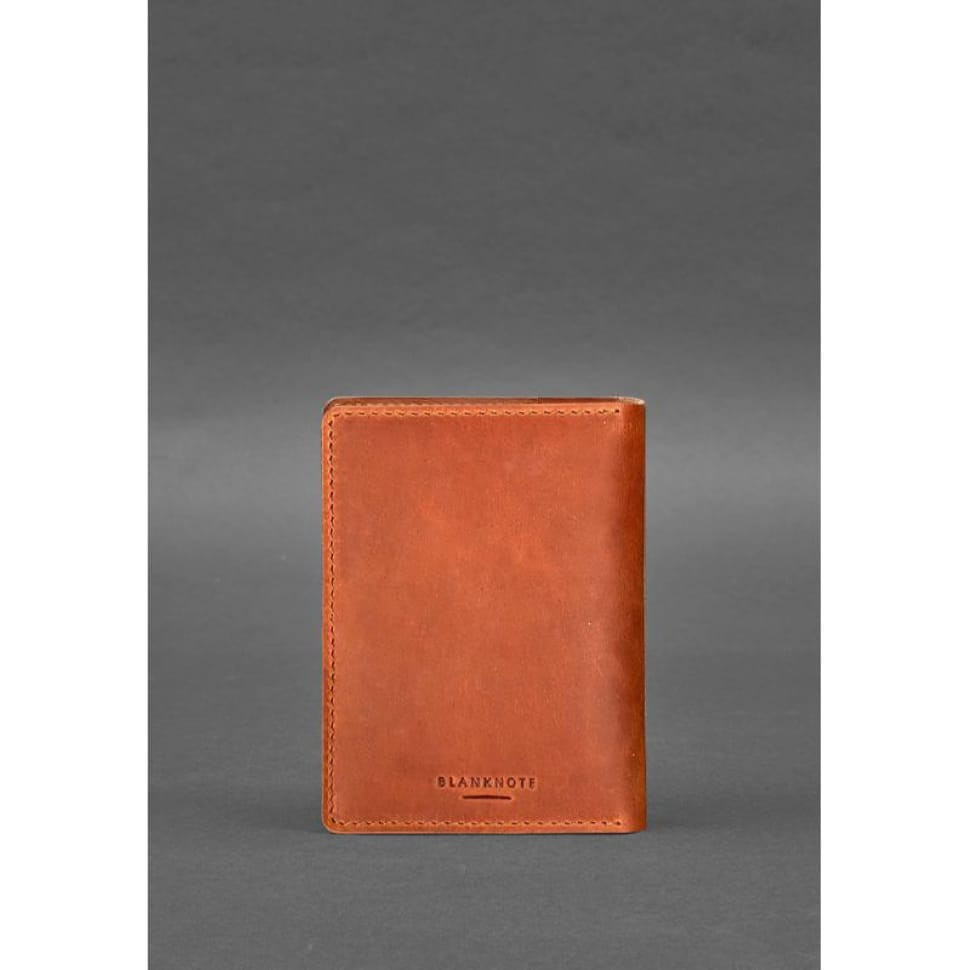 Шкіряна обкладинка для документів 6.3 світло-коричневий Crazy Horse