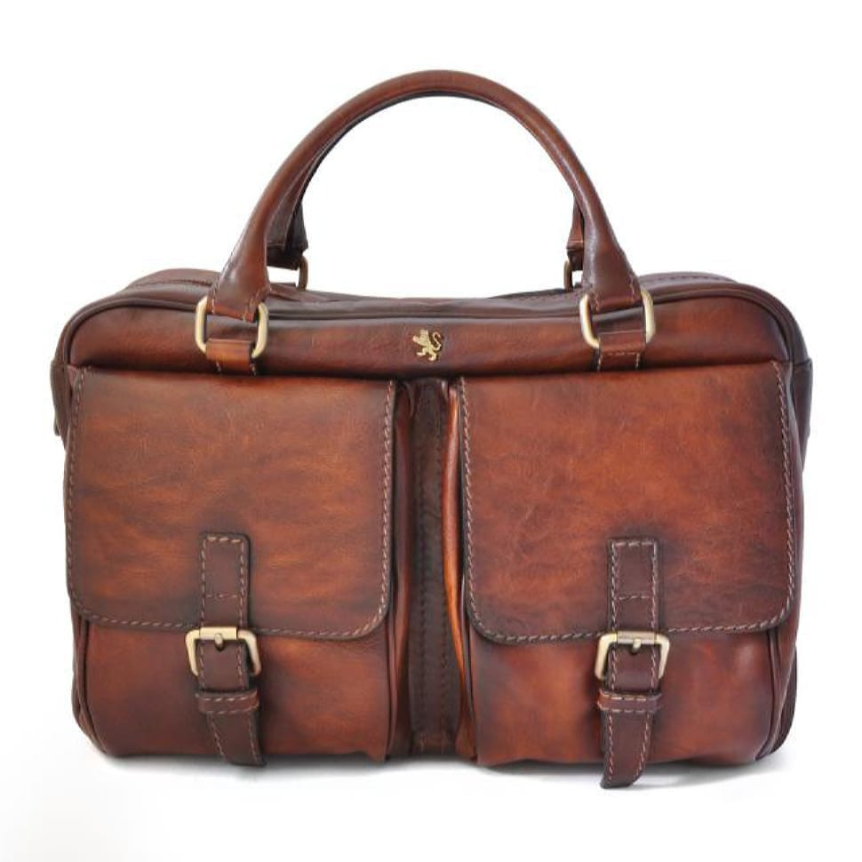Pratesi BMA228 - Briefcase Montalcino in cow leather Bruce Brown