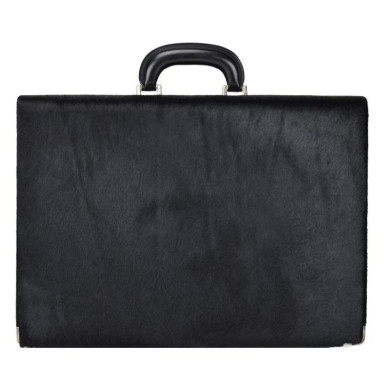 Pratesi CNE317/7 - Machiavelli/7 Cavallino Briefcase 24H in real leather Cavallino Black