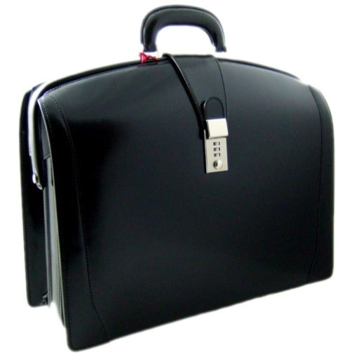 Pratesi RNE120/B - Brunelleschi Великий Briefcase для ноутбука в цукерки Leather Radica Black