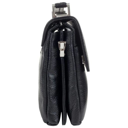 Барсетка м'яка шкіряна BOND 1050-2281 чорний флотар