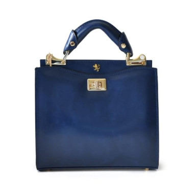 Pratesi RBL150/26 - Anna Maria Luisa de' Medici Small Lady Bag in cow leather Radica Blue