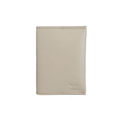 Leather passport cover beige