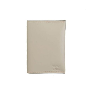 Leather passport cover beige